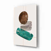 Dance of Earth Colors Glass Wall Art.